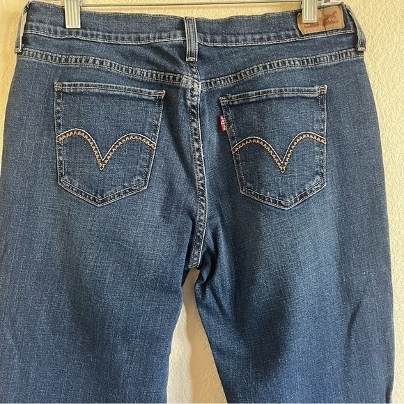 Lev’s Strauss 505 Straight Blue Jeans 32" Waist Hemmed 30” Inseam Red Tab Zip - Picture 8 of 12